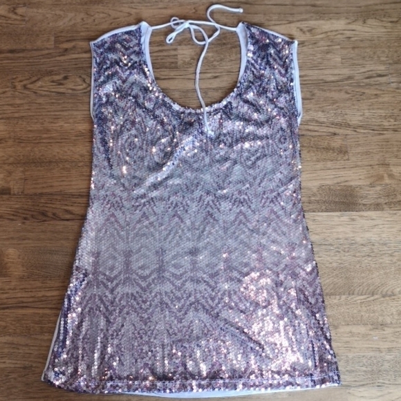 GUESS By Marciano Sequin Sleeveless Minidress Large - Picture 1 of 6